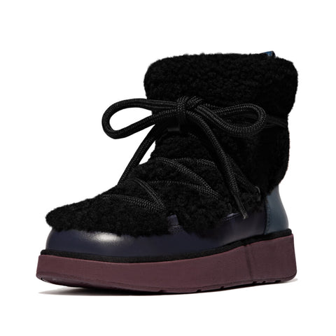 FitFlop - GEN-FF X ROKSANDA CURLY-SHEARLING LACE ANKLE BOOTS