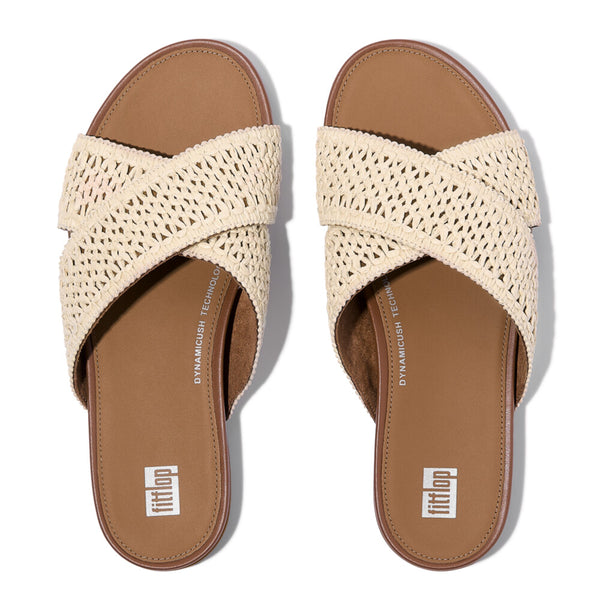 FITFLOP GRACIE WOVEN CROSS SLIDES (Women)