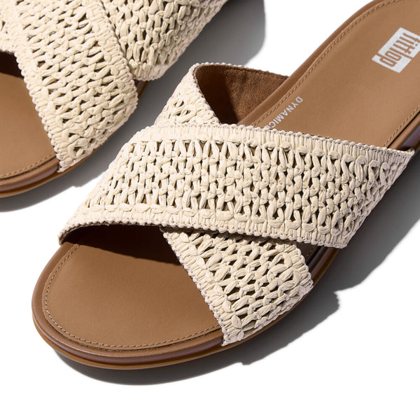 FITFLOP GRACIE WOVEN CROSS SLIDES (Women)
