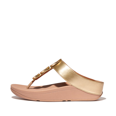 FITFLOP HALO METALLIC-TRIM TOE-POST SANDALS (Women)
