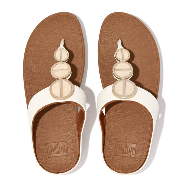FITFLOP HALO METALLIC-TRIM TOE-POST SANDALS (Women)