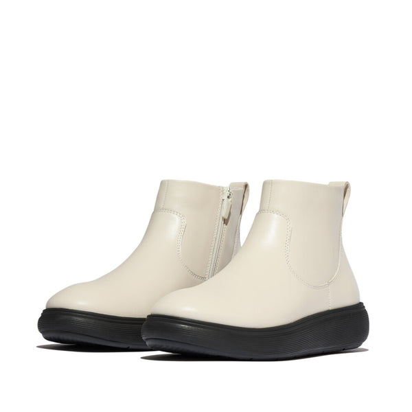 FITFLOP iQ-COMFF LEATHER ZIP ANKLE BOOTS (Women)