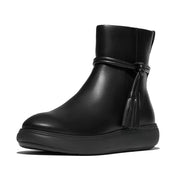 FITFLOP iQ-Comff Tassel Leather Short Boots (Women)