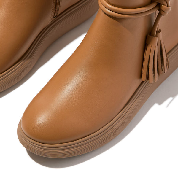 FITFLOP iQ-Comff Tassel Leather Short Boots (Women)