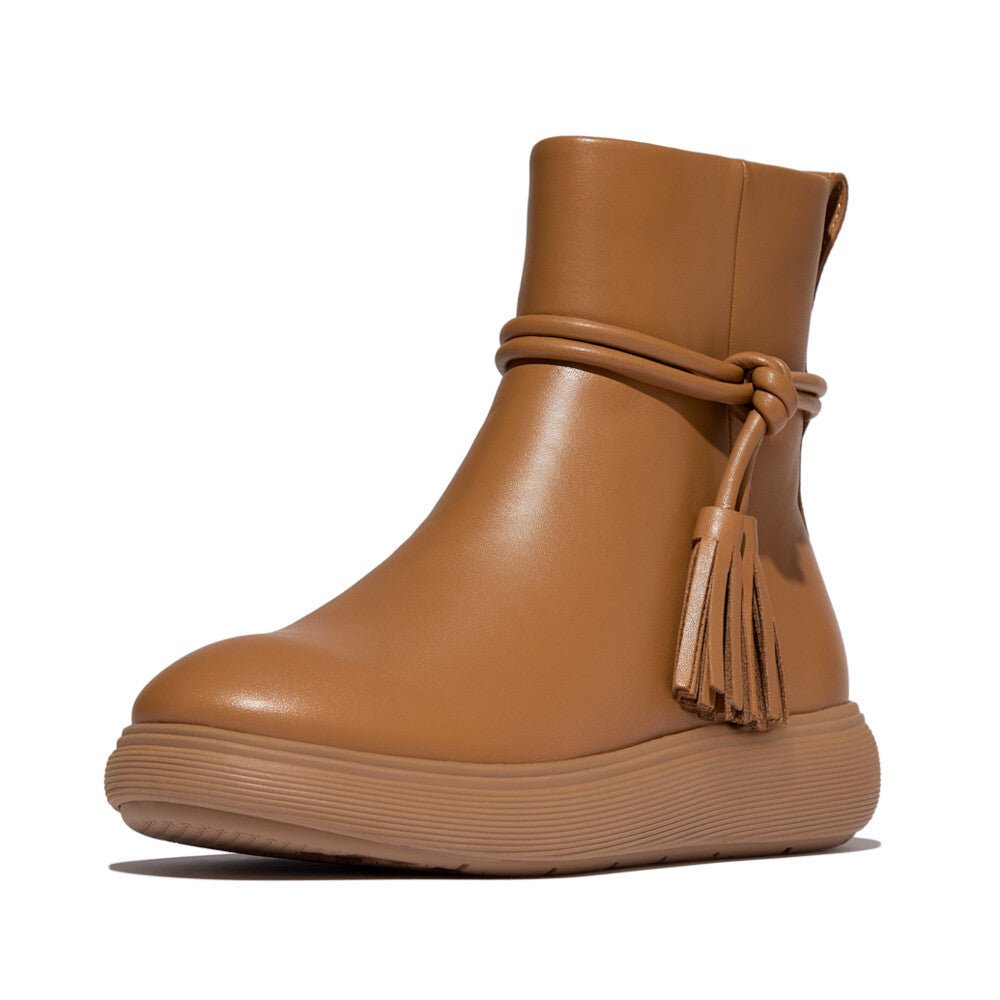FITFLOP iQ-Comff Tassel Leather Short Boots (Women)
