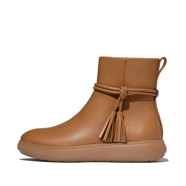 FITFLOP iQ-Comff Tassel Leather Short Boots (Women)