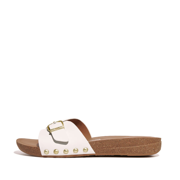 FitFlop - iQUSHION ADJUSTABLE BUCKLE LEATHER SLIDES (Women)
