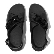 FITFLOP Lulu Beaded-Chain Leather Back-Strap Sandals (Women)