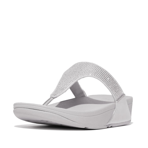 LULU CRYSTAL EMBELLISHED TOE-POST SANDALS