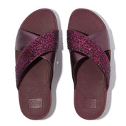 FITFLOP Lulu Crystal-Mix Metallic Cross Slides (Women)
