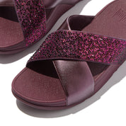 FITFLOP Lulu Crystal-Mix Metallic Cross Slides (Women)
