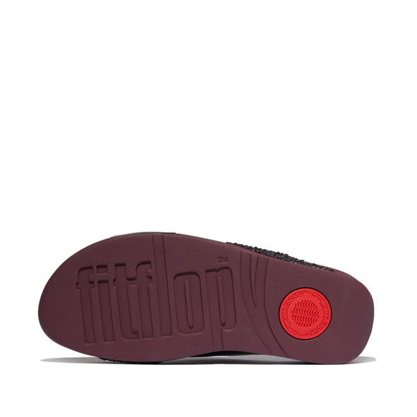 FITFLOP LULU CRYSTAL-MIX  METALLIC CROSS SLIDES