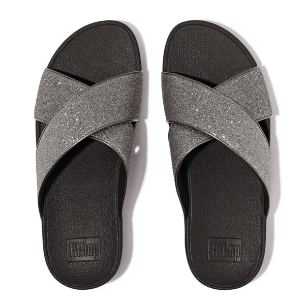 LULU GLITTERDUST CROSS SLIDES