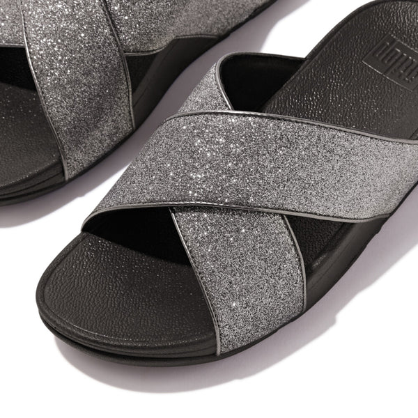 LULU GLITTERDUST CROSS SLIDES