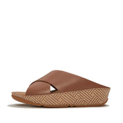 FITFLOP Lulu Lux Graphic-Weave Leather Cross Slides (Women)