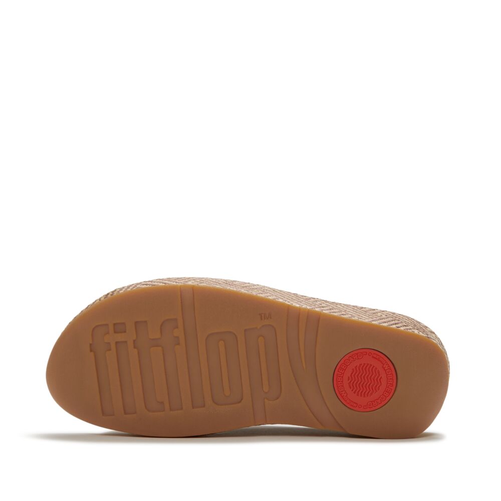 FITFLOP Lulu Lux Graphic-Weave Leather Cross Slides (Women)