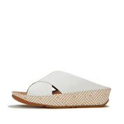 FITFLOP Lulu Lux Graphic-Weave Leather Cross Slides (Women)