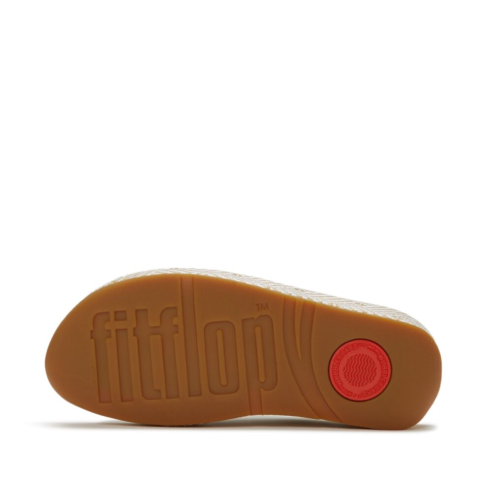 FITFLOP Lulu Lux Graphic-Weave Leather Cross Slides (Women)