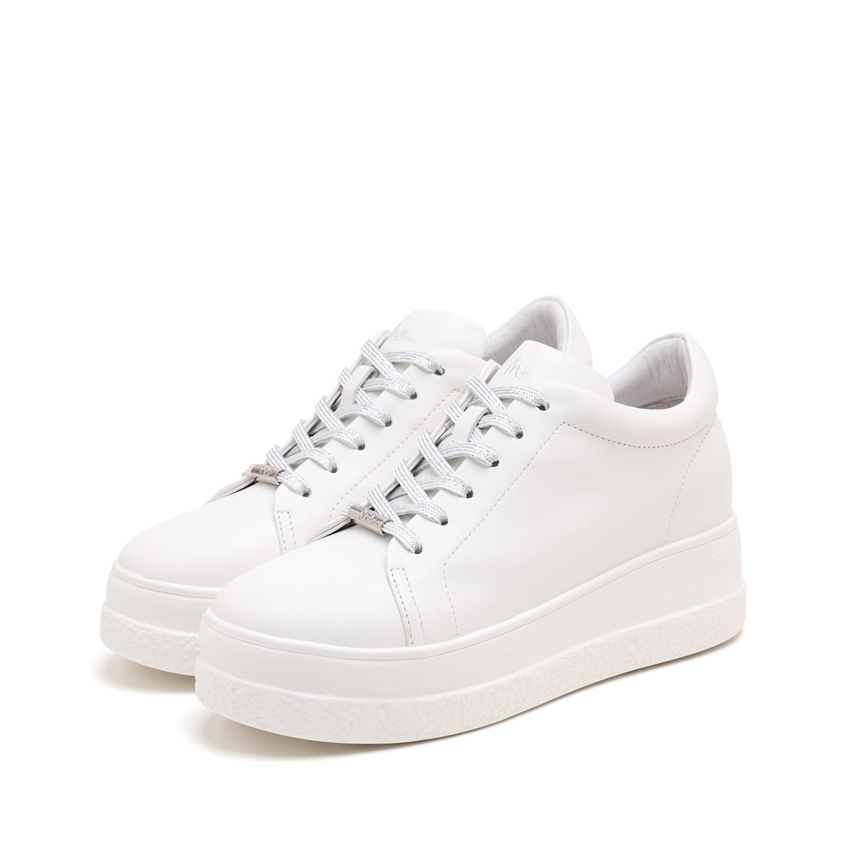 Off-white leather women's casual shoes