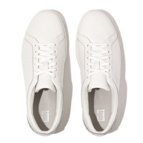 RALLY CRYSTAL-BACKTAB LEATHER SNEAKERS