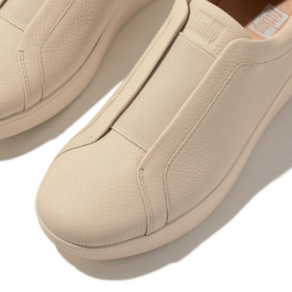 RALLY ELASTIC TUMBLED-LEATHER SLIP-ON SNEAKERS