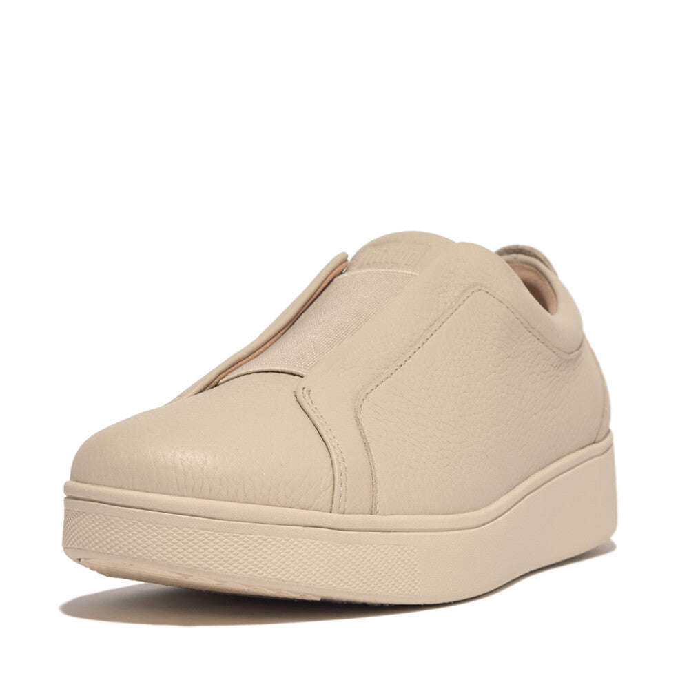 RALLY ELASTIC TUMBLED-LEATHER SLIP-ON SNEAKERS