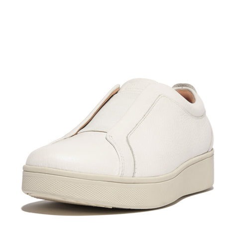 FitFlop RALLY ELASTIC TUMBLED-LEATHER SLIP-ON SNEAKERS