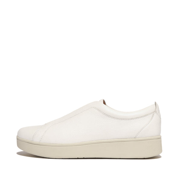 FitFlop RALLY ELASTIC TUMBLED-LEATHER SLIP-ON SNEAKERS