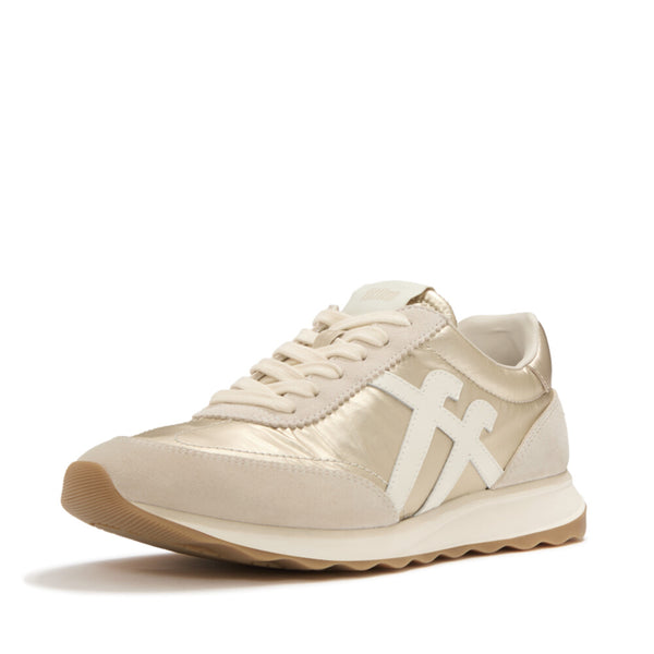 FITFLOP Retro-Q FF Metallic-Fabric/Suede Sneakers ( Women)