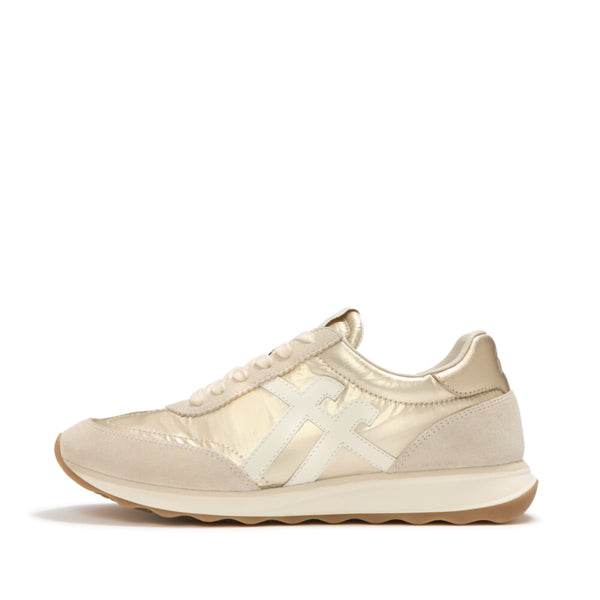 FITFLOP Retro-Q FF Metallic-Fabric/Suede Sneakers ( Women)