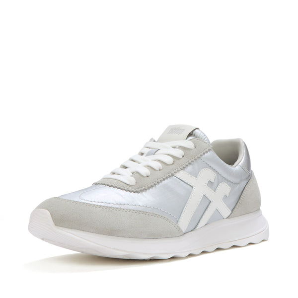 FITFLOP Retro-Q FF Metallic-Fabric/Suede Sneakers (Women)