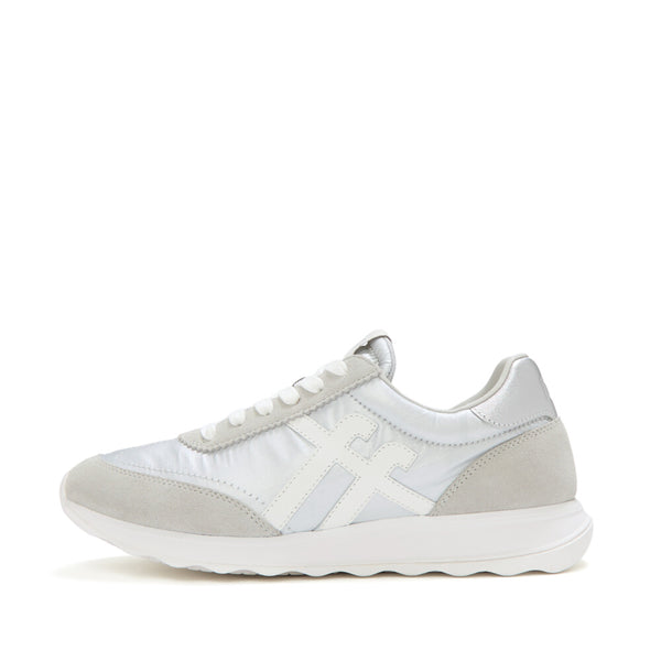 FITFLOP Retro-Q FF Metallic-Fabric/Suede Sneakers (Women)