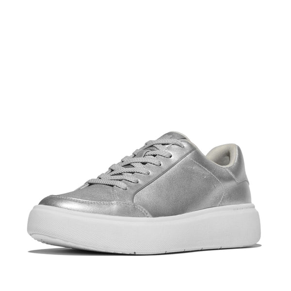 FITFLOP RTG METALLIC-LEATHER SNEAKERS