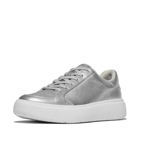 FITFLOP RTG METALLIC-LEATHER SNEAKERS