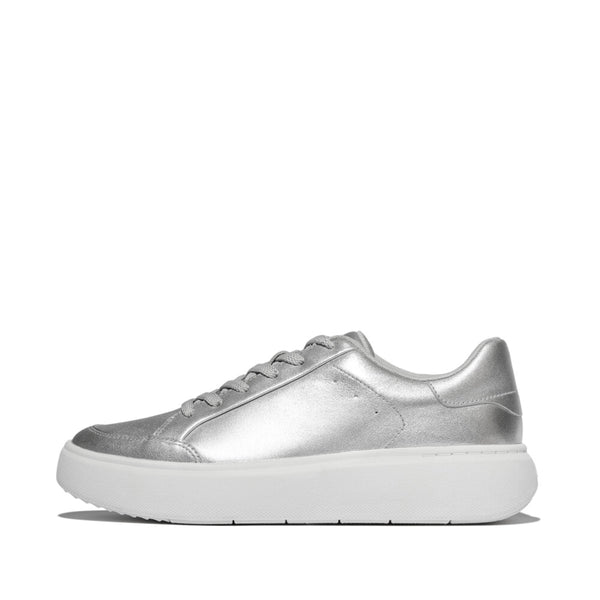 FITFLOP RTG METALLIC-LEATHER SNEAKERS