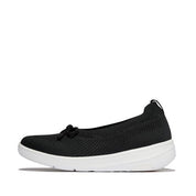 FITFLOP SUPER-Q Bow Crystal-Trim Knit Ballet Flats (Women)