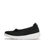 FITFLOP SUPER-Q Bow Crystal-Trim Knit Ballet Flats (Women)