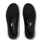 FITFLOP SUPER-Q Bow Crystal-Trim Knit Ballet Flats (Women)