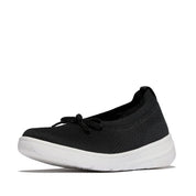 FITFLOP SUPER-Q Bow Crystal-Trim Knit Ballet Flats (Women)