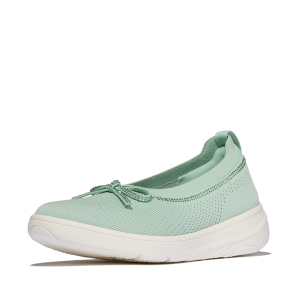 FITFLOP Super-Q Bow Crystal-Trim Knit Ballet Flats (Women)