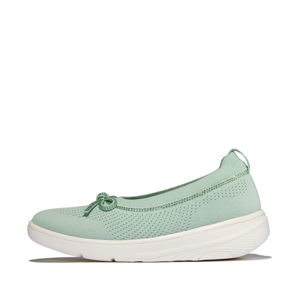 FITFLOP Super-Q Bow Crystal-Trim Knit Ballet Flats (Women)