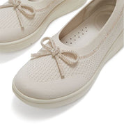 FITFLOP Super-Q Bow Crystal-Trim Knit Ballet Flats (Women)
