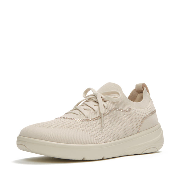 FITFLOP Super-Q Crystal-Trim Knit Slip-On Laced Sneakers (Women)