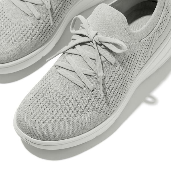 FITFLOP SUPER-Q KNIT SLIP-ON LACED SNEAKERS