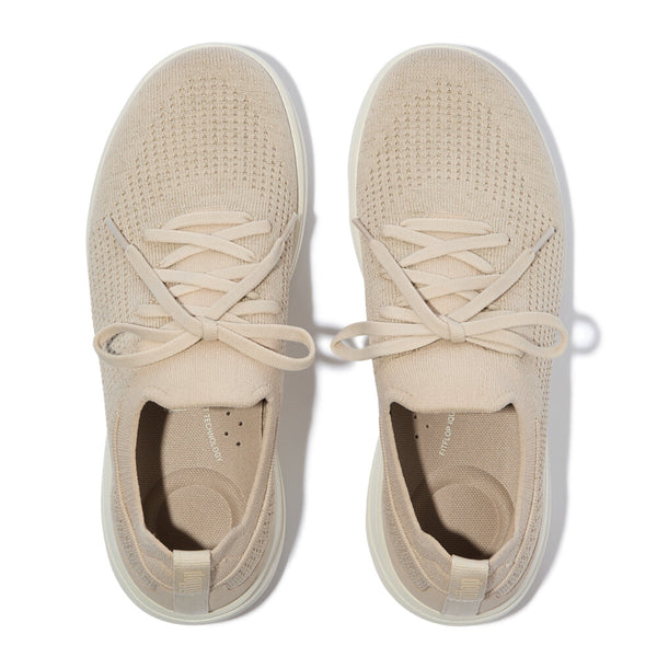 FITFLOP SUPER-Q KNIT SLIP-ON LACED SNEAKERS