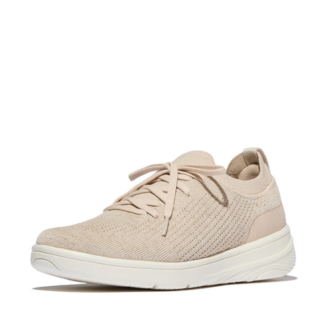 FITFLOP SUPER-Q KNIT SLIP-ON LACED SNEAKERS