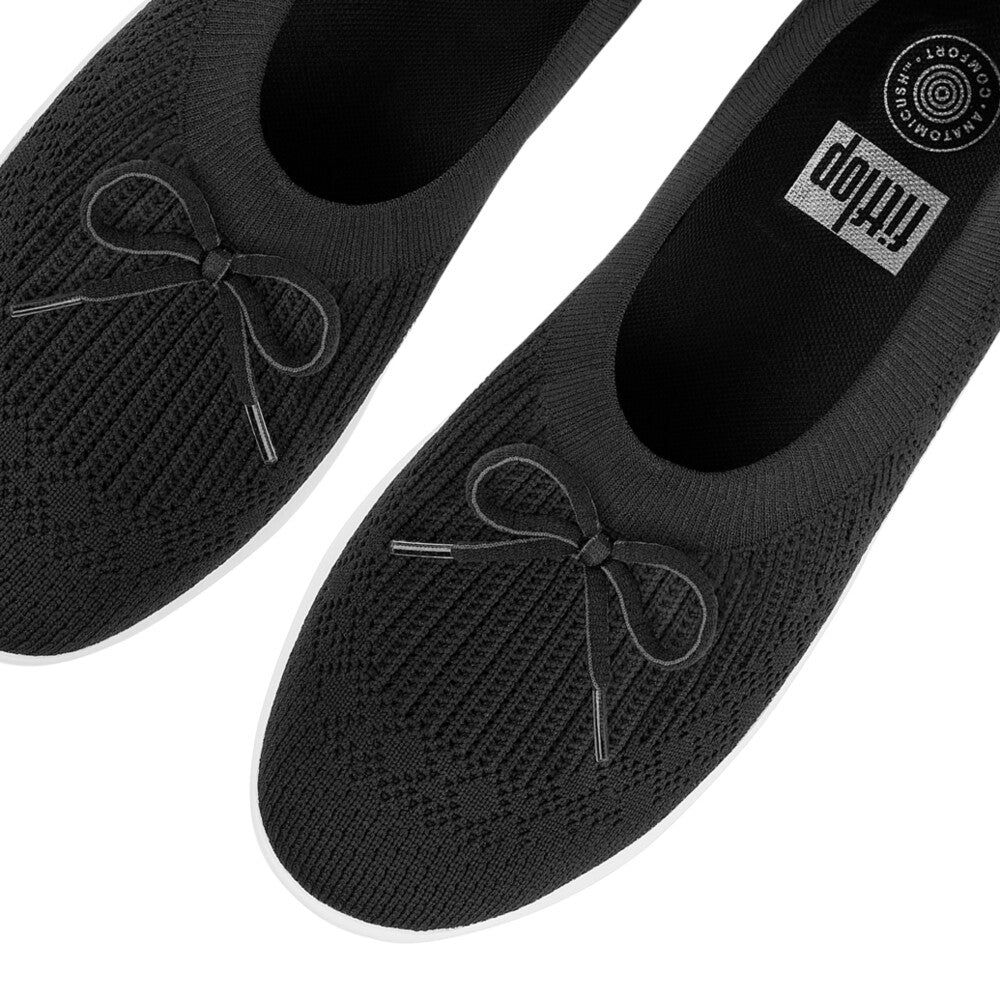 FITFLOP Uberknit Slip-On Ballerina With Bow (Women)