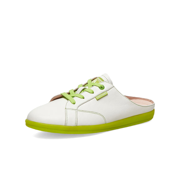 Hush Puppies Slip on Sandals White with Green (Women)