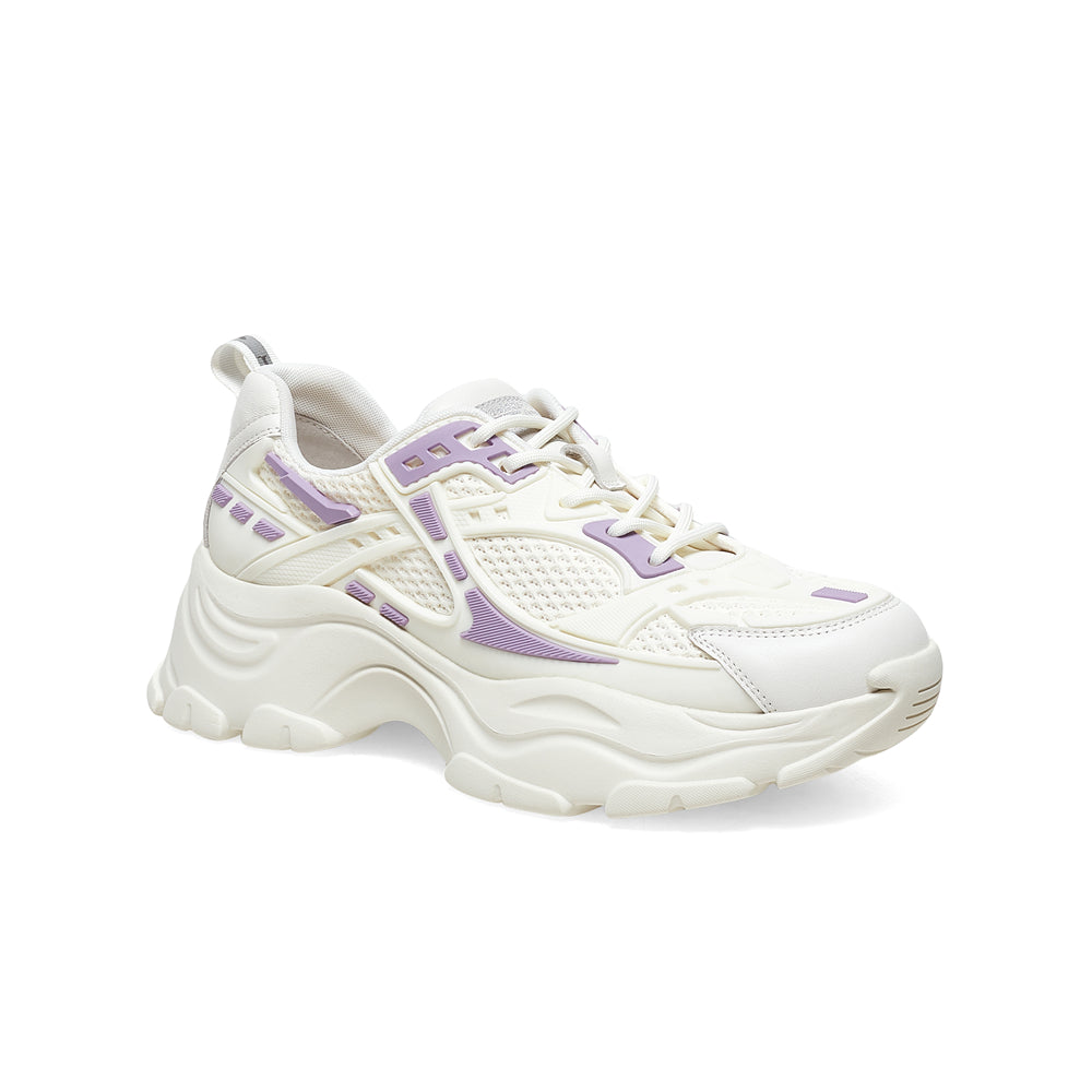 Hush Puppies Dad Shoes White with Purple (Women)