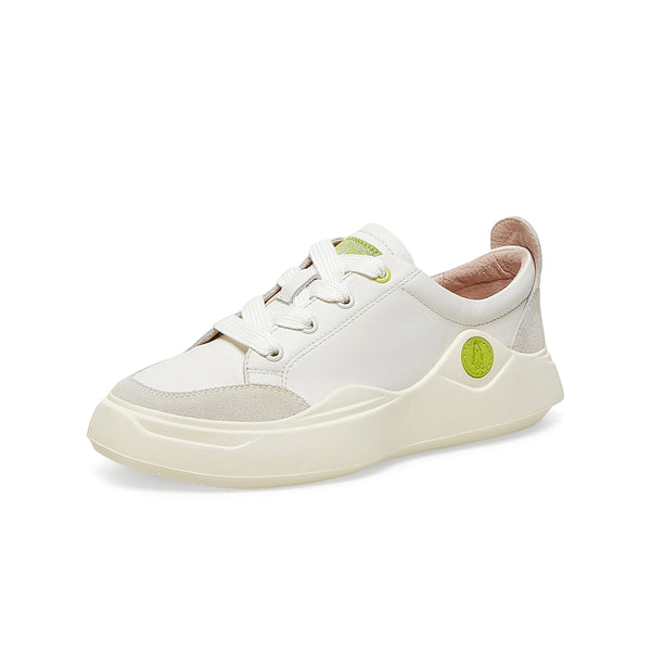 Hush Puppies Leisure Sneakers White with Green (Women)